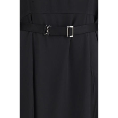 Black Acetate Casual Dress