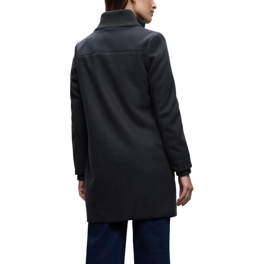 Blue Polyester Coat