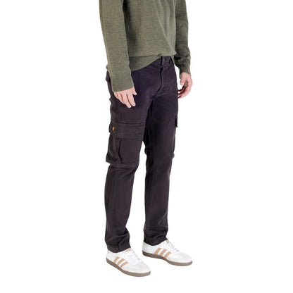 Black Cotton Cargo Pants