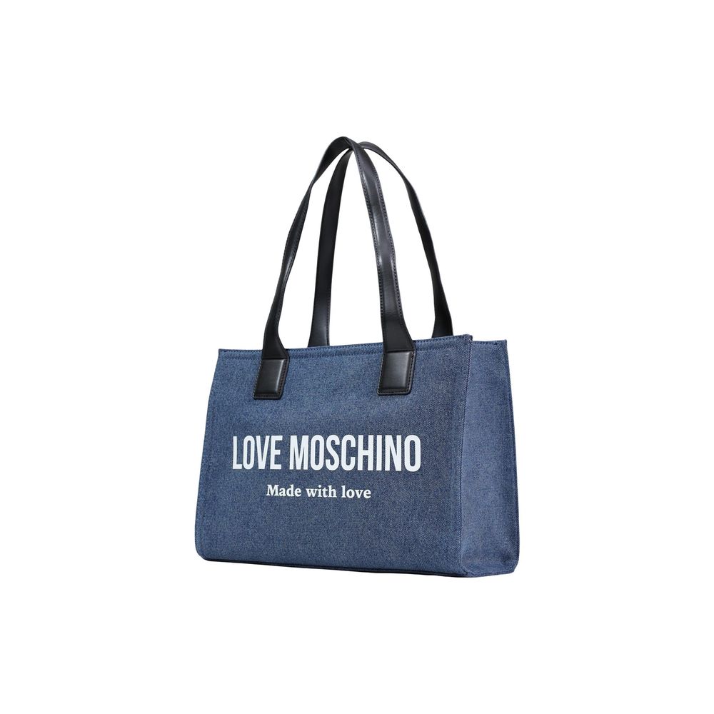 Blue Cotton Handbag
