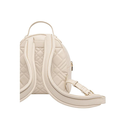 Beige Polyethylene Backpack