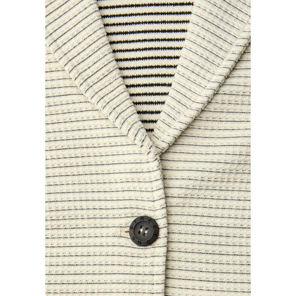 Cream Polyester Blazer