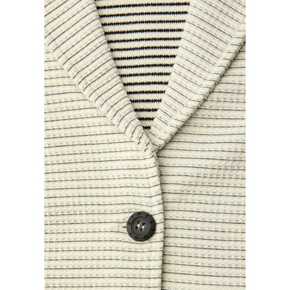 Cream Polyester Blazer