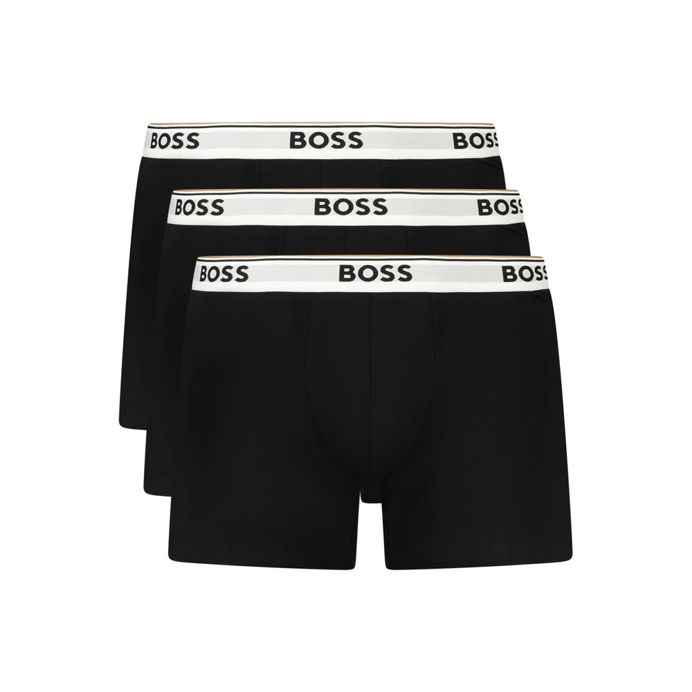 Black Cotton Men Boxer