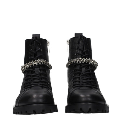 Black Leather Ankle Boots