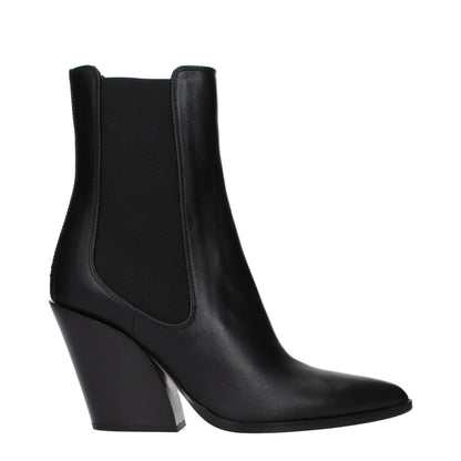 Black Leather Ankle Boots