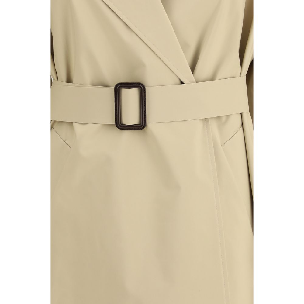 Beige Cotton Trench Coat
