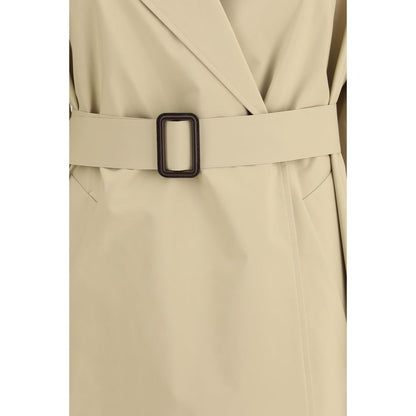Beige Cotton Trench Coat