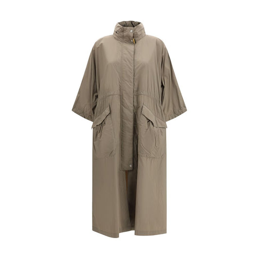 Bicolor Polyamide Trench Coat