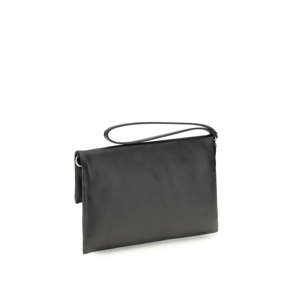 Black Calf Leather Bos Taurus Clutch Bag