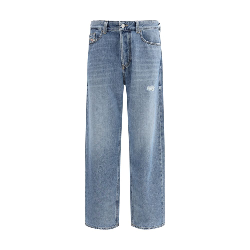Blue Cotton Relaxed Fit Jeans