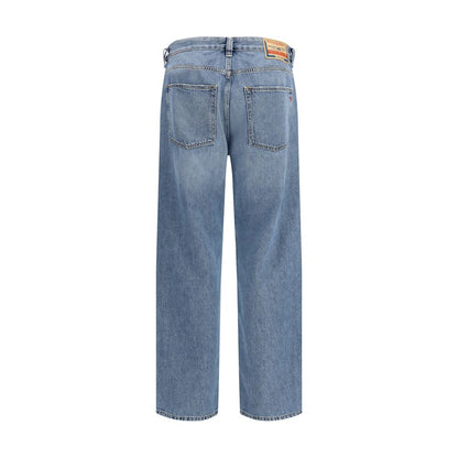 Blue Cotton Relaxed Fit Jeans