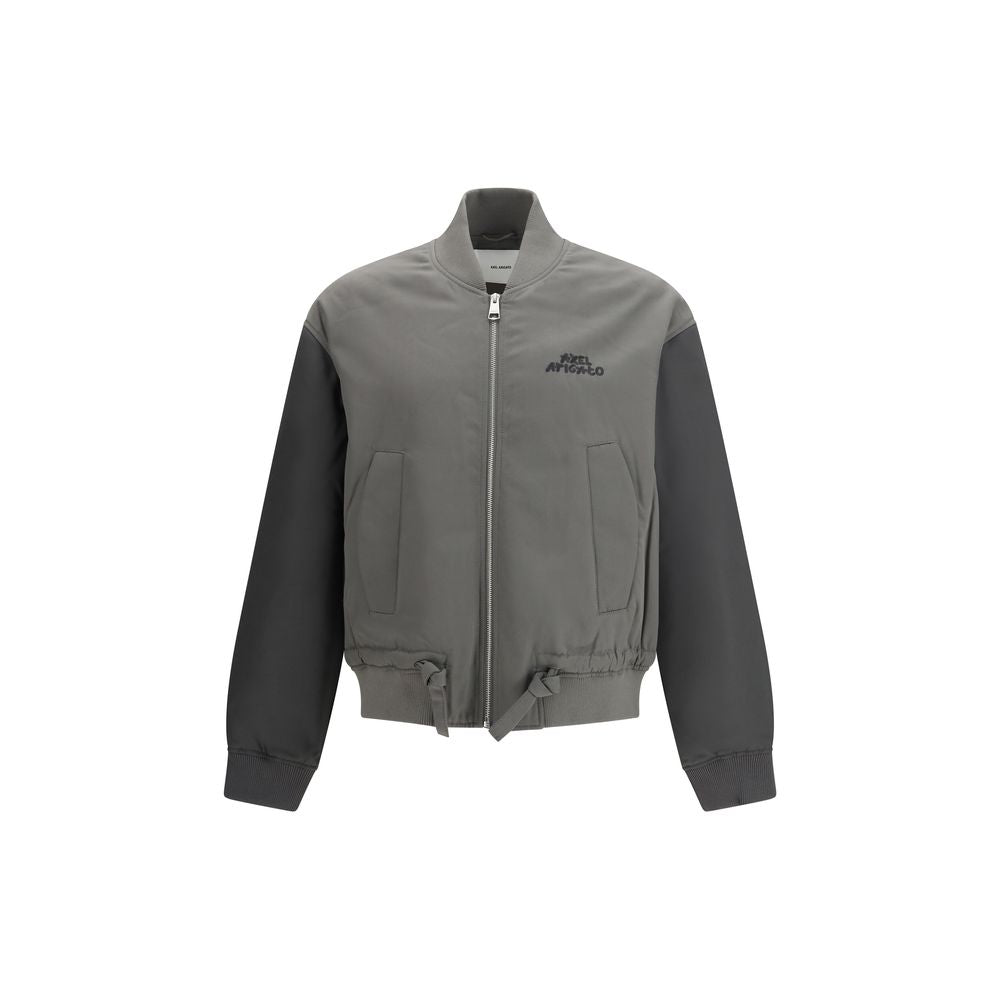 Gray Polyester Bomber
