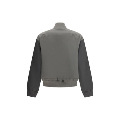 Gray Polyester Bomber