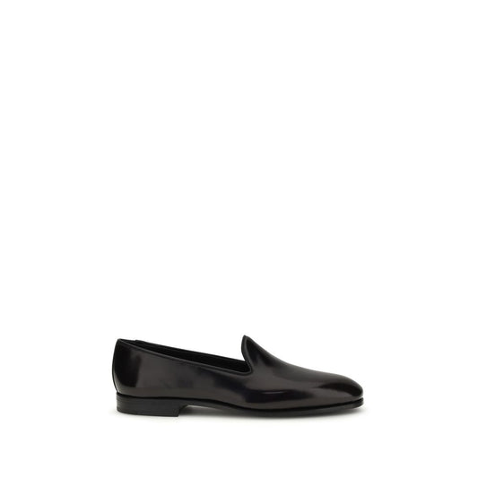 Purple Calf Leather Bos Taurus Slip-On Loafers