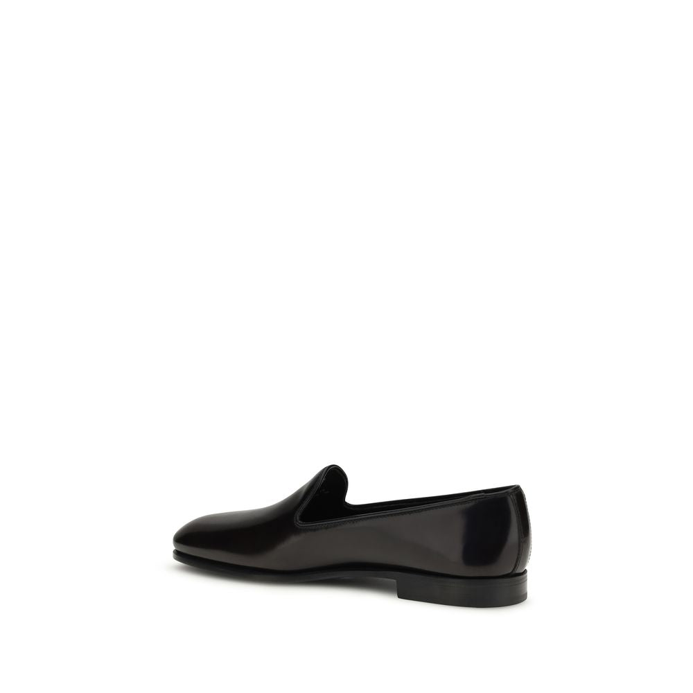 Purple Calf Leather Bos Taurus Slip-On Loafers