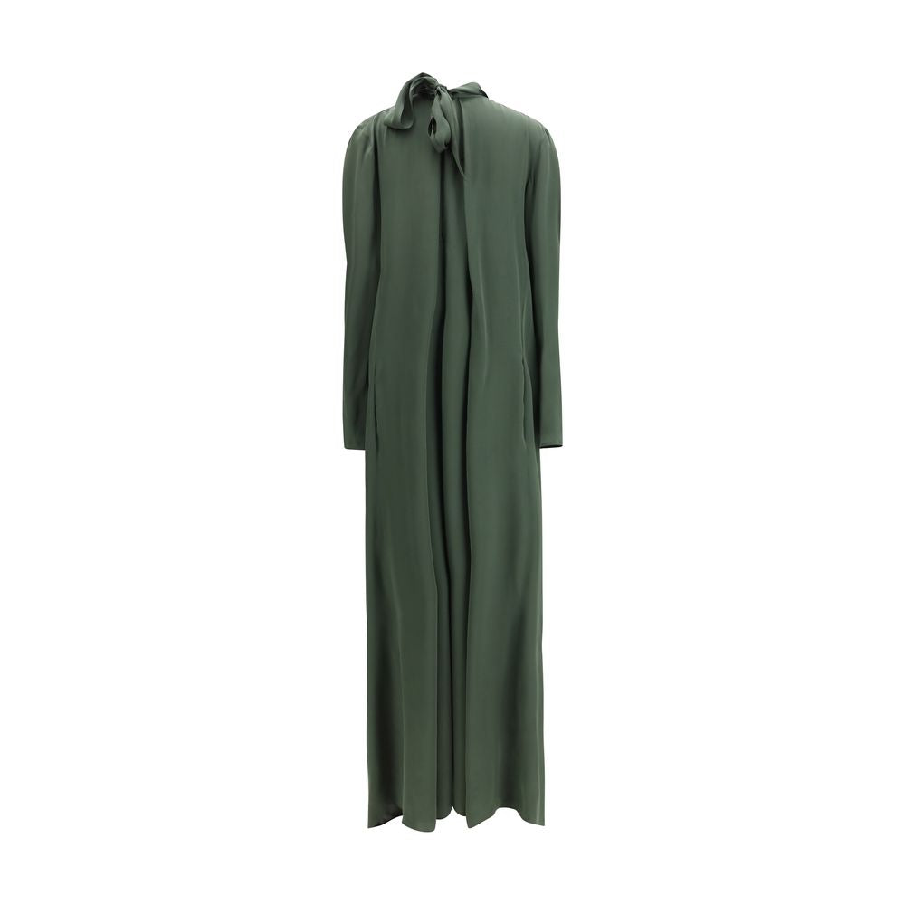 Bicolor Silk Casual Dress