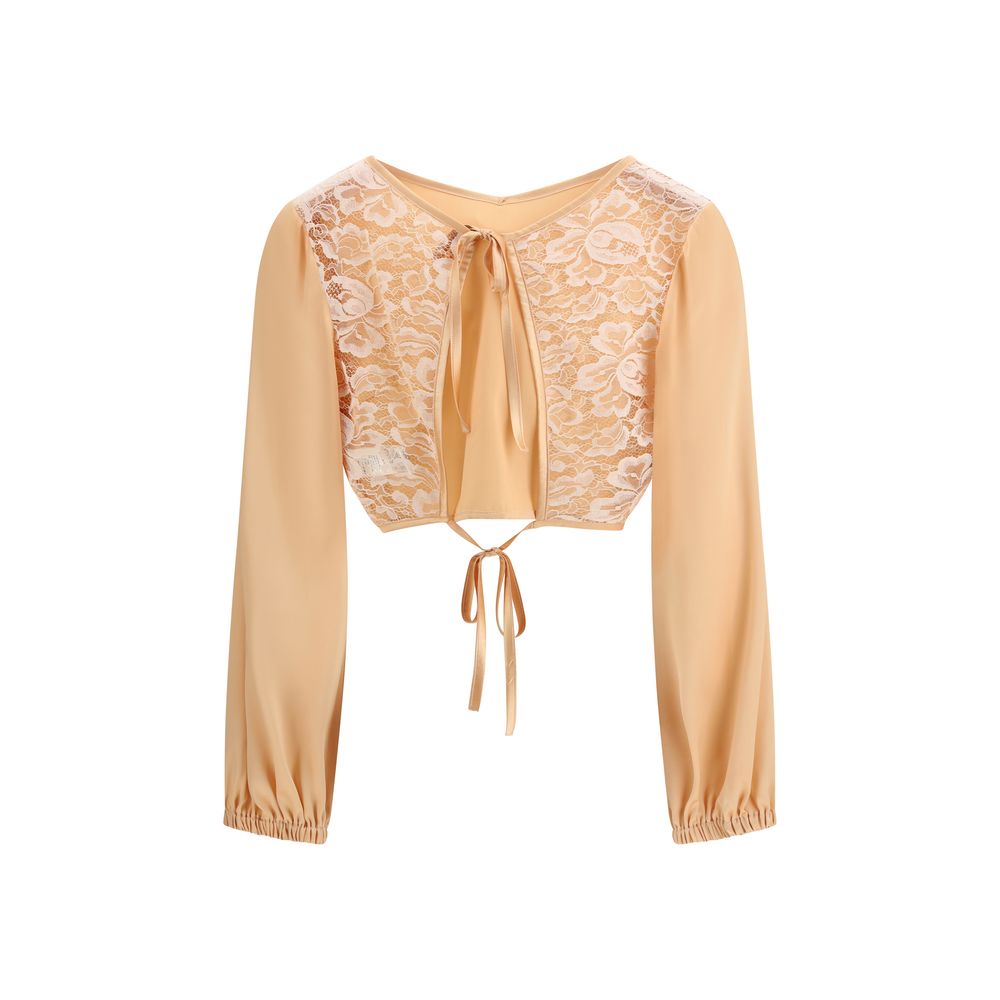 Orange Silk Blouse