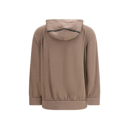 Brown Silk Sweatshirt