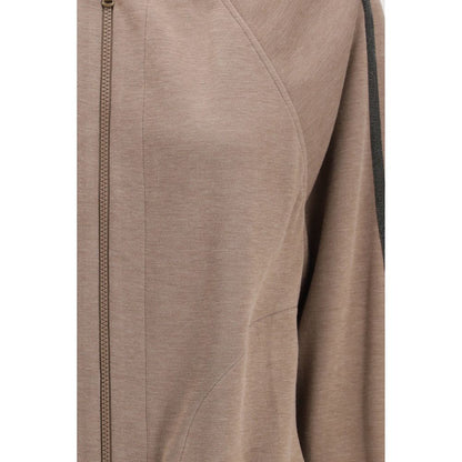 Brown Silk Sweatshirt