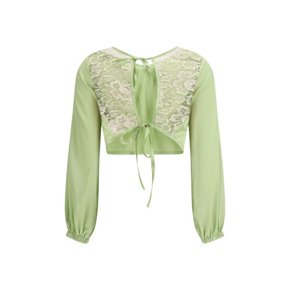Bicolor Silk Blouse