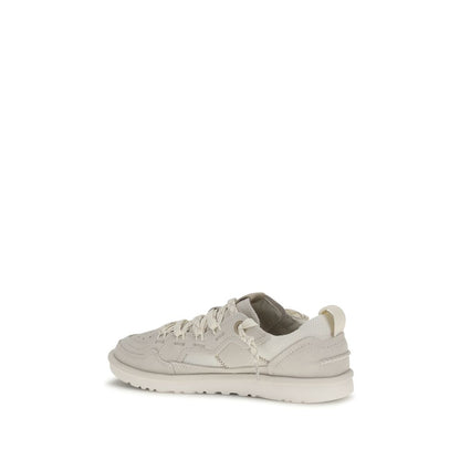 Gray Calf Leather Bos Taurus Low Top Sneakers