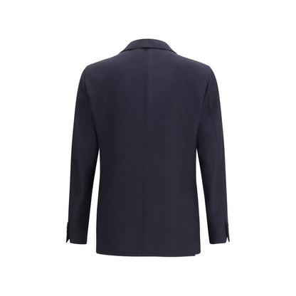 Blue Fleece Wool Blazer