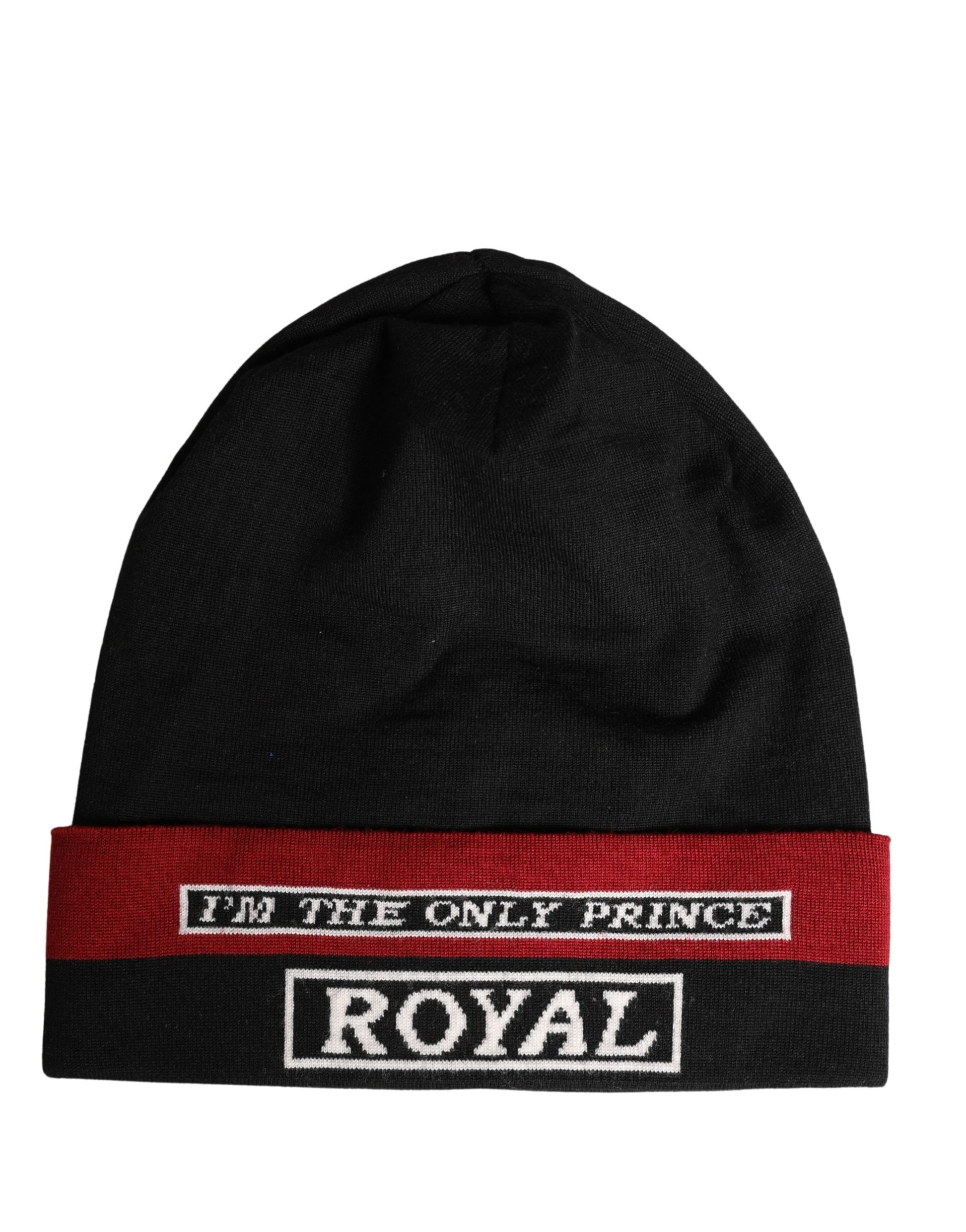 Black Cuffed "I'M THE ONLY PRINCE ROYAL" Beanie Hat