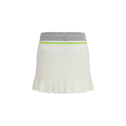 White Cotton Mini Skirt