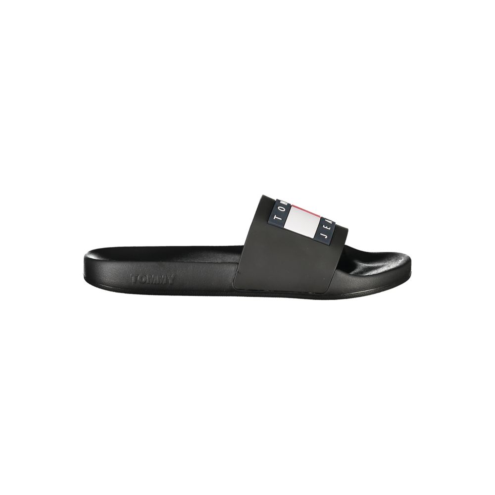 Black Polyurethane Men Slipper