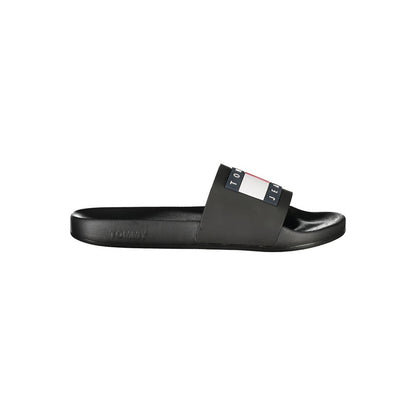 Black Polyurethane Men Slipper