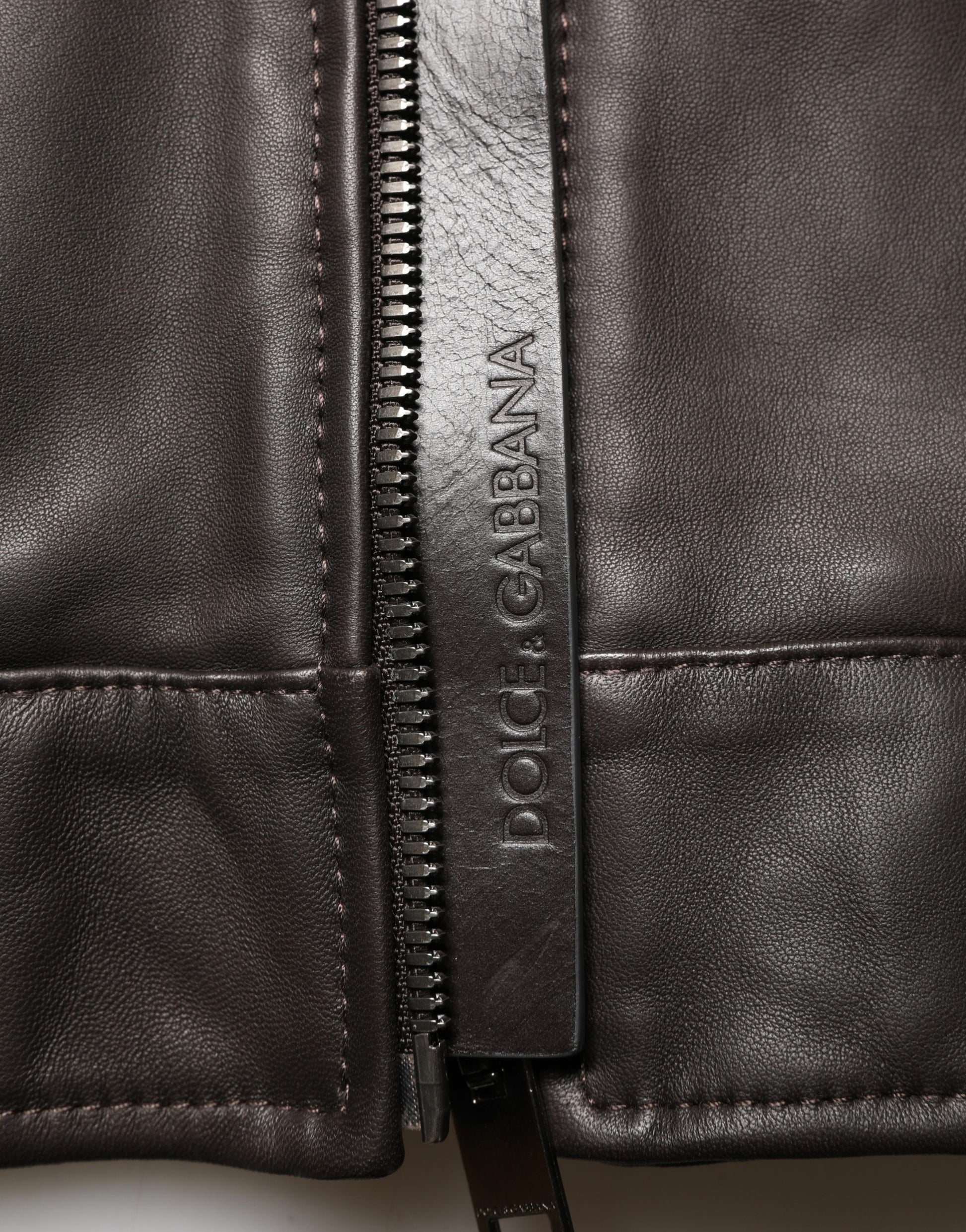 Black LambskinLeather Full Zip Biker Jacket