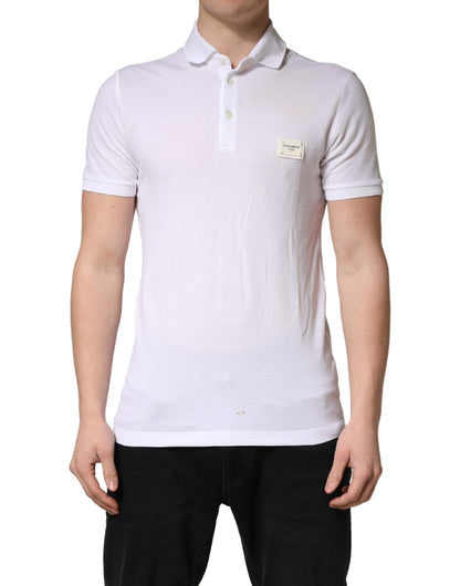 White Collared Short Sleeves Men Polo T-shirt