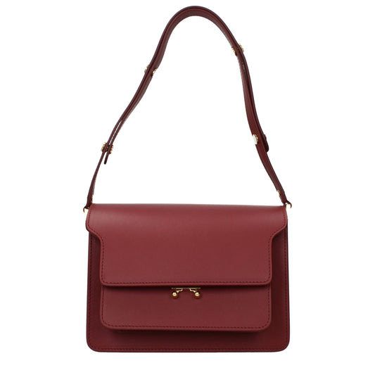 Red Leather Shoulder Bag