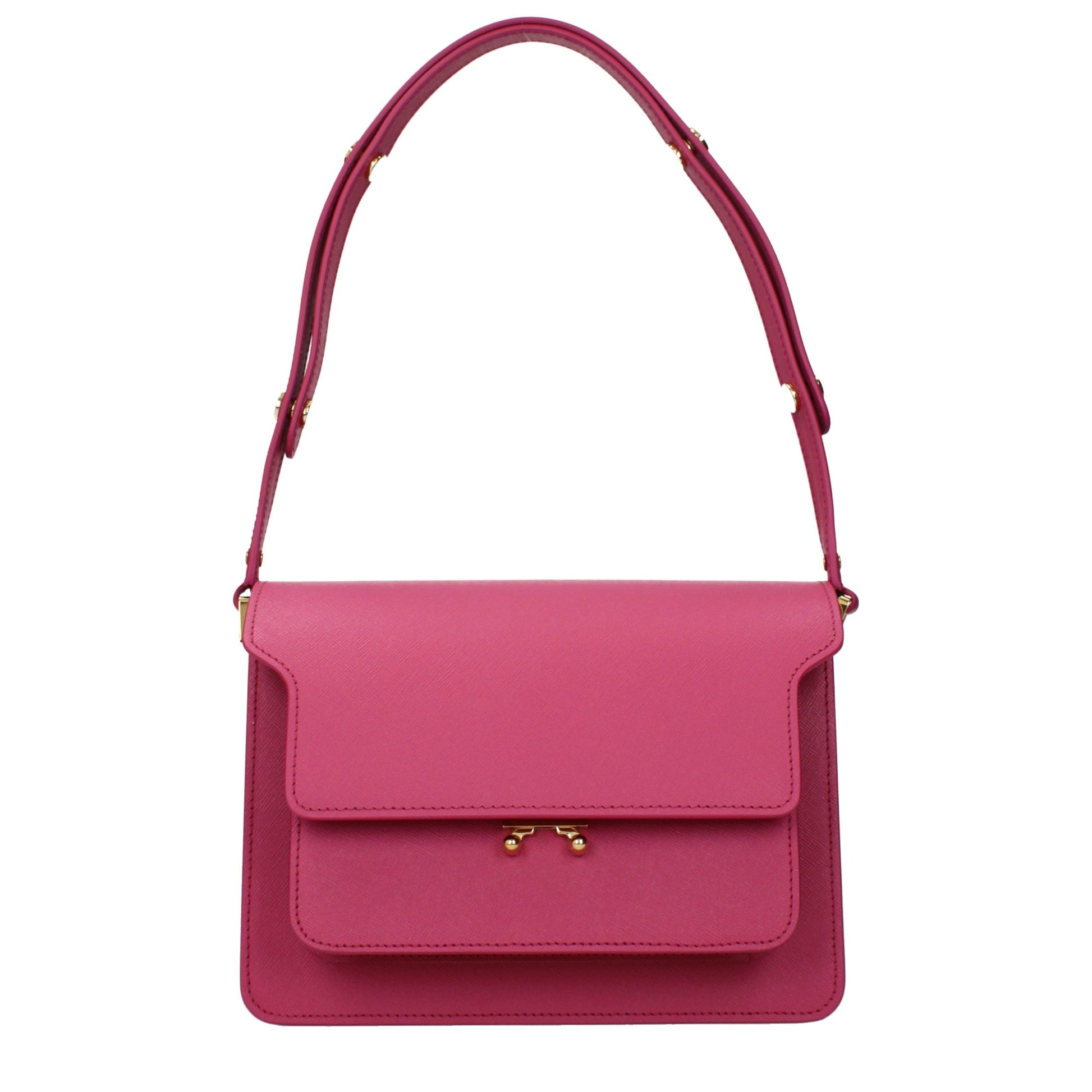 Pink Leather Shoulder Bag