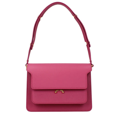 Pink Leather Shoulder Bag