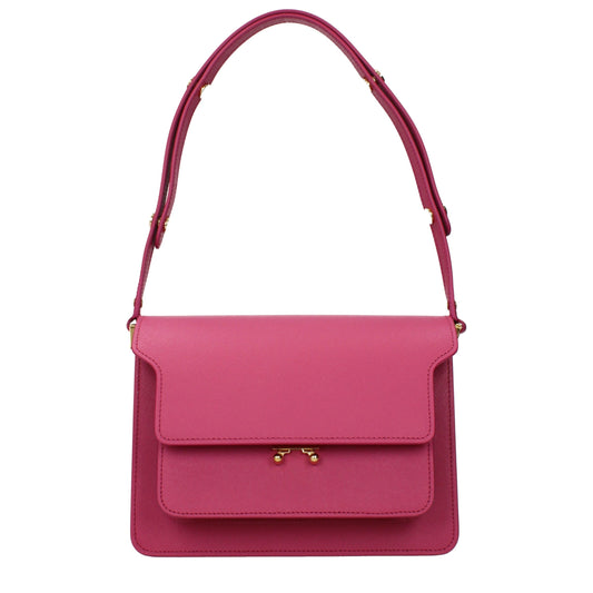 Pink Leather Shoulder Bag
