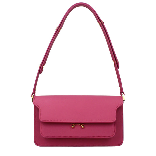 Pink Leather Shoulder Bag