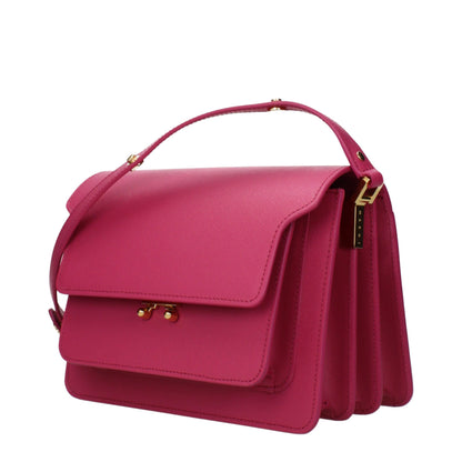 Pink Leather Shoulder Bag