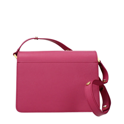 Pink Leather Shoulder Bag