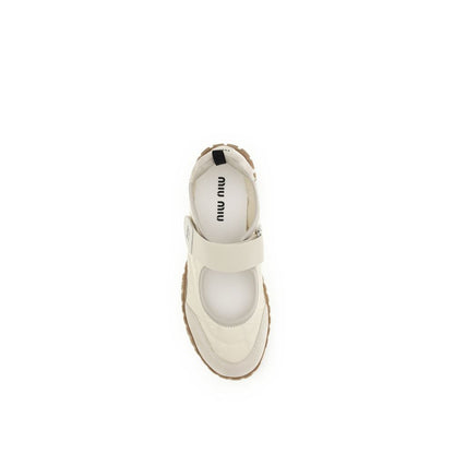 Beige Recycled Polyamide Ballet Flats
