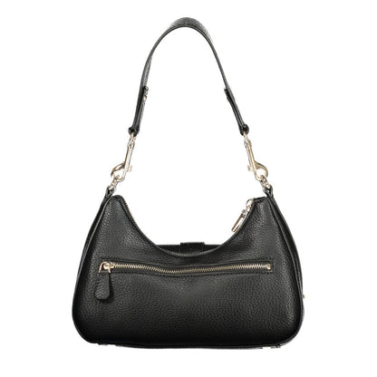 Black Polyurethane Women Handbag