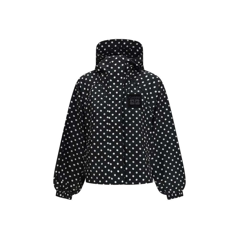 Black Recycled Polyamide Shell Jacket