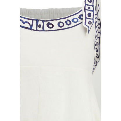 White Linen Casual Dress