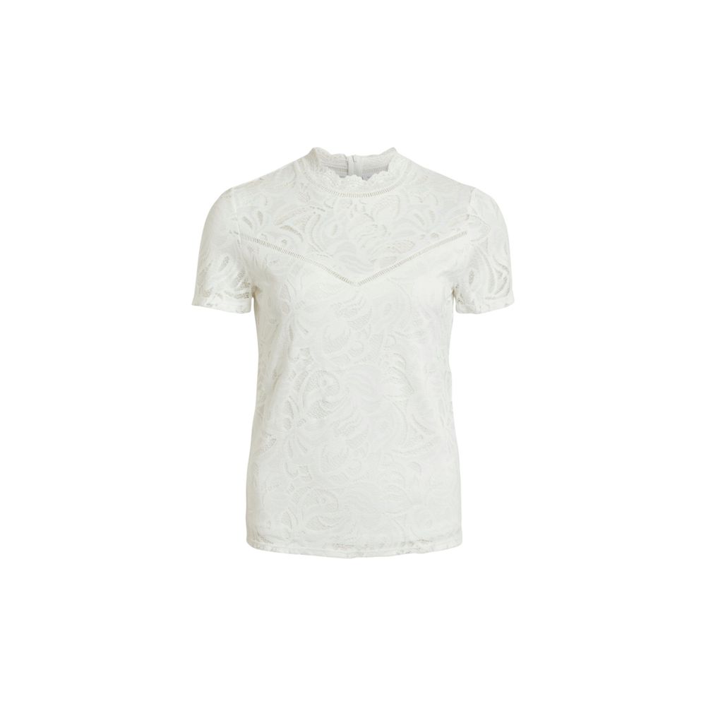 Cream Polyamide T-Shirt