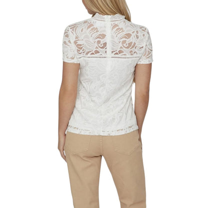 Cream Polyamide T-Shirt