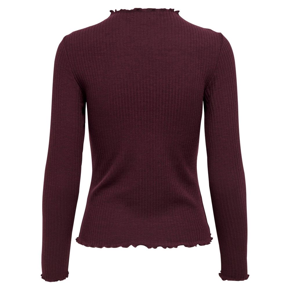 Bordeaux Polyester Turtleneck