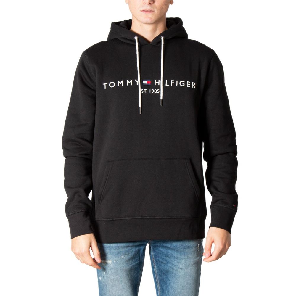 Black Cotton Hoodie