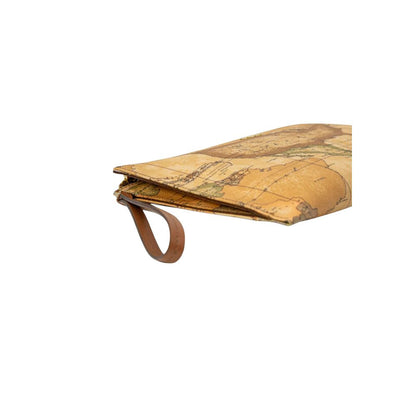 Beige Cotton Clutch Bag