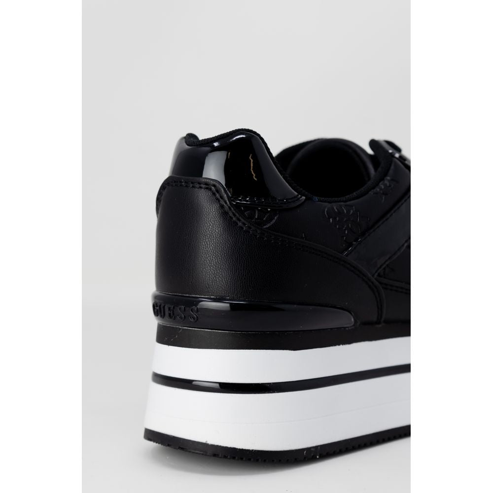 Black Polyethylene Platform Sneakers